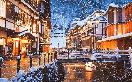 ピントー(Pintoo) 1000ピース プラ製ジグソーパズル【雪灯りの銀山温泉街(日本)】(38X59cm)大人向け難しい 破片なし カチっとハマる[H2682]