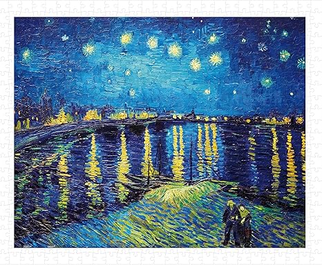 ピントー(Pintoo) 500ピース プラ製ジグソーパズル【ゴッホ＿ローヌ川の星月夜】(31X38cm)大人向け難しい 破片なし カチっとハマる[H1760]